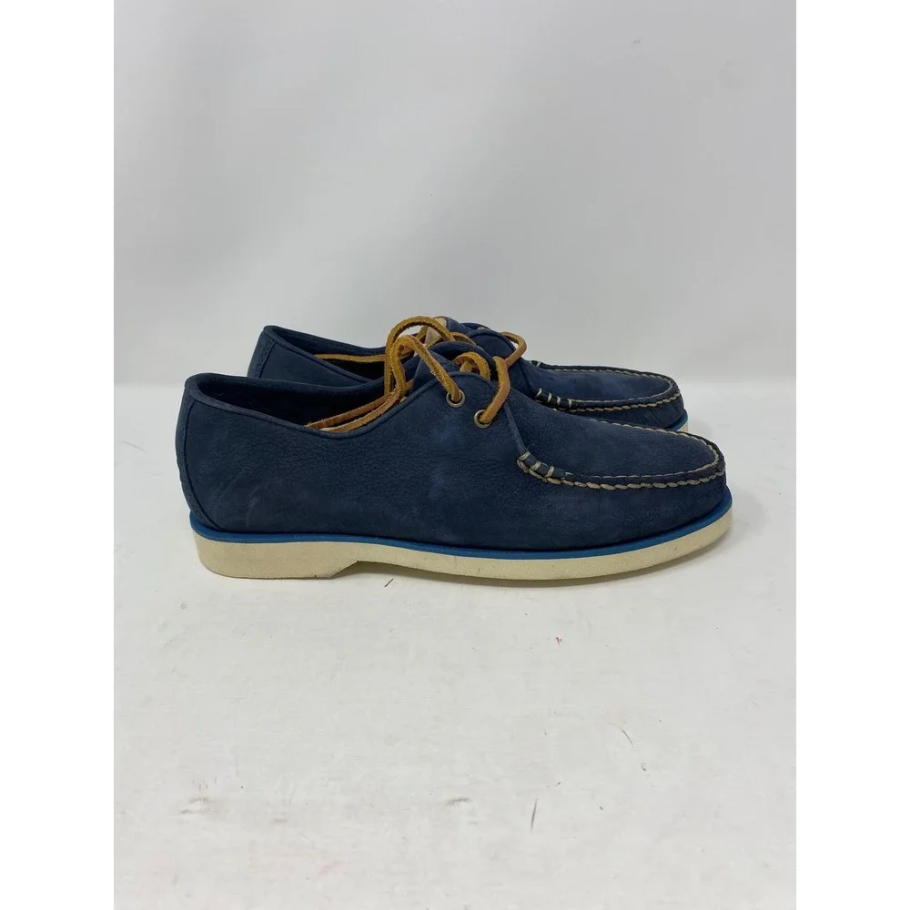 Sperry Top-Sider Mens Navy Blue Leather Boat Shoes STS17608 Wedge Sole 7.5 M